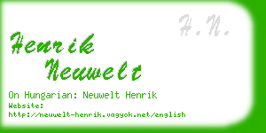 henrik neuwelt business card